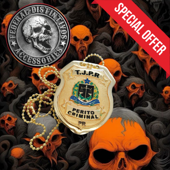 Distintivo Perito Criminal Couro